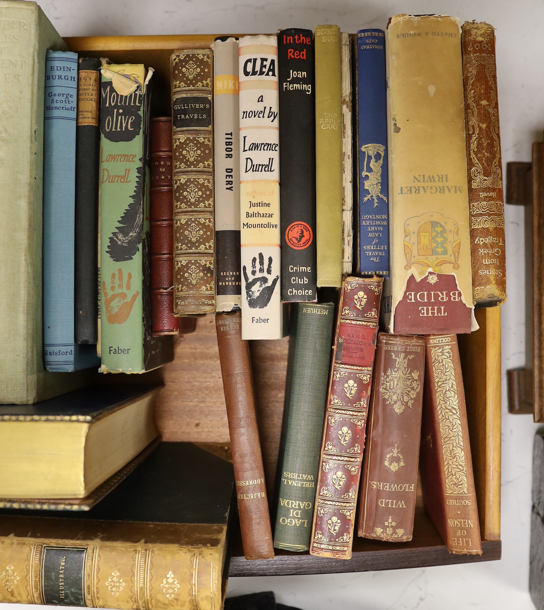 A small quantity of assorted books including some leather bindings